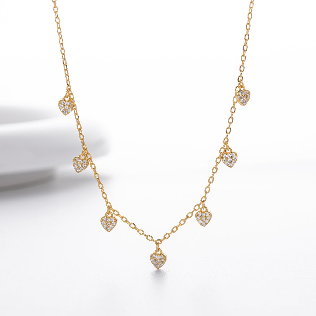 S925 pure silver zirconia ins exclusive necklace