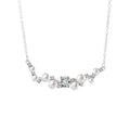 S925 Sterling Silver Natural Freshwater Pearl  Moissanite Pendant Necklace