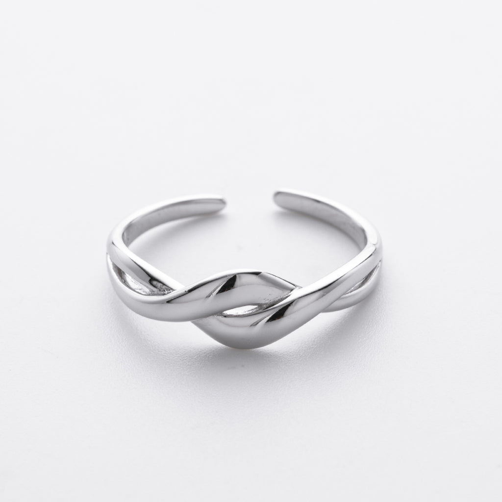 S925 Sterling Silver Ring, Stylish and Unique Plain Wave Pattern