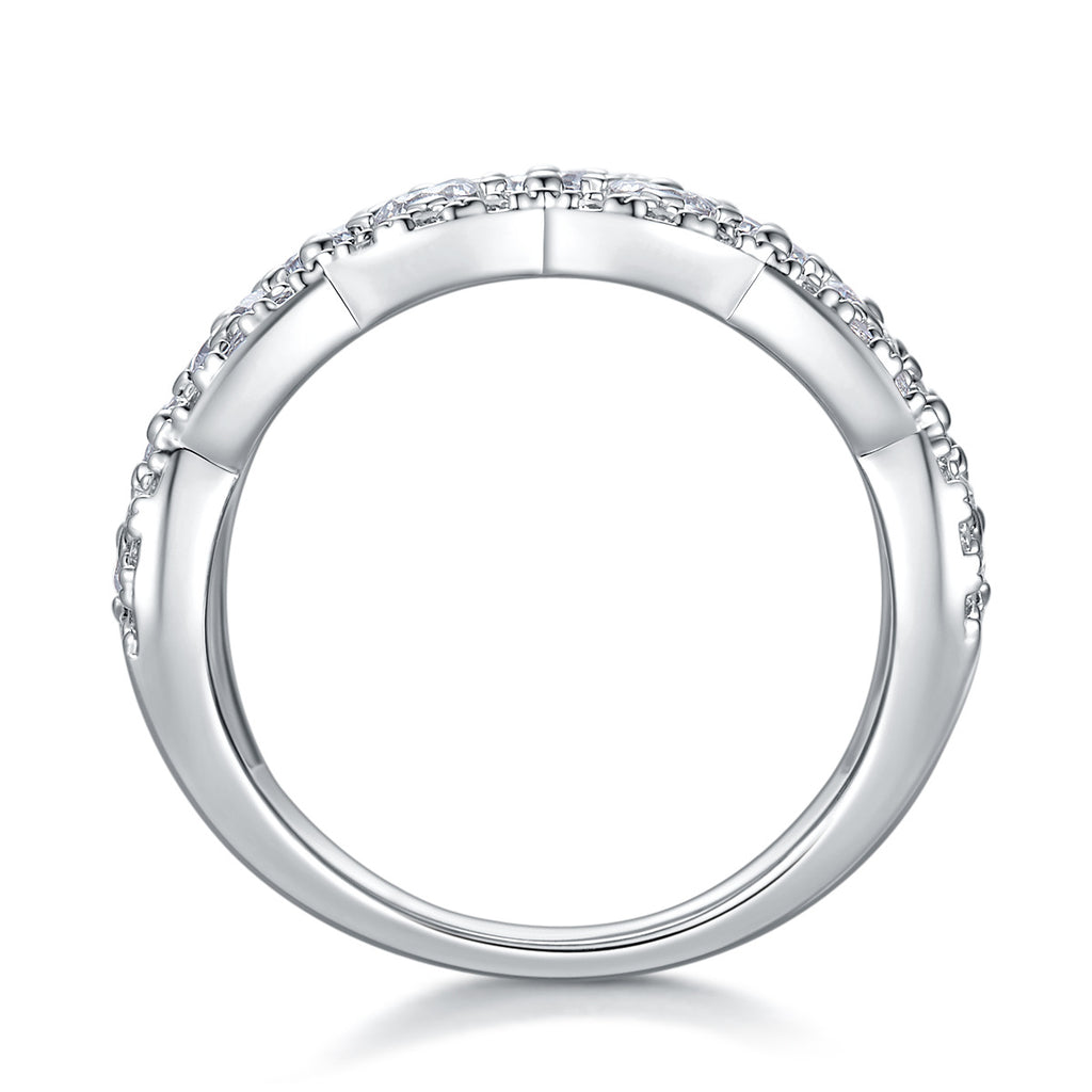 S925 Silver Moissanite Ring
