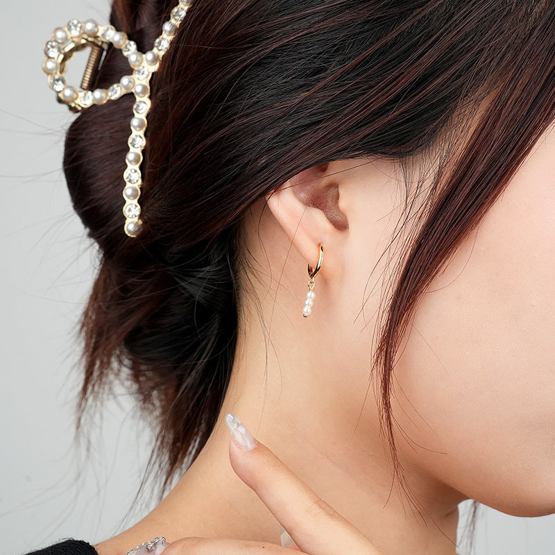 925 Sterling Silver Pearl Drop Earrings