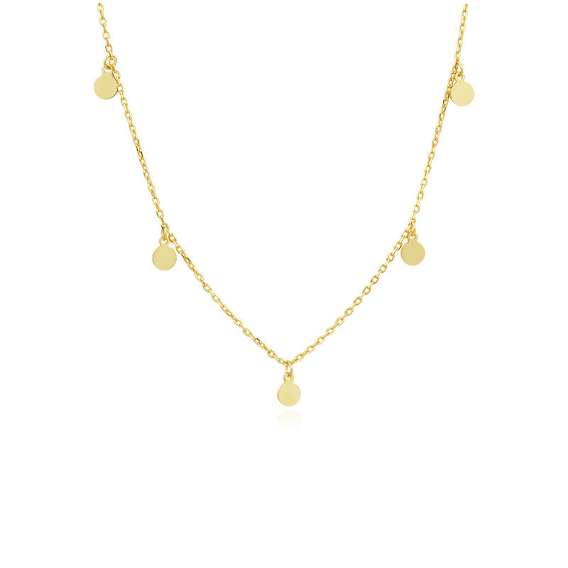 S925 Sterling Silver Disc Necklace