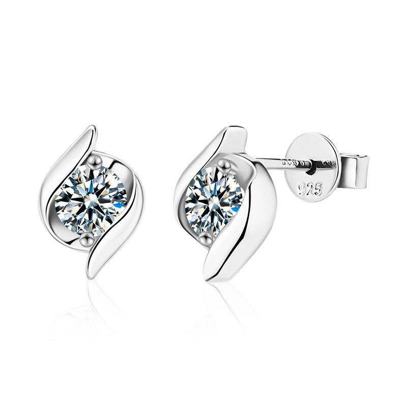 Classic S925 Sterling Silver Moissanite Earrings