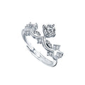 S925 Sterling Silver Moissanite Princess & Knight Couple Ring Set
