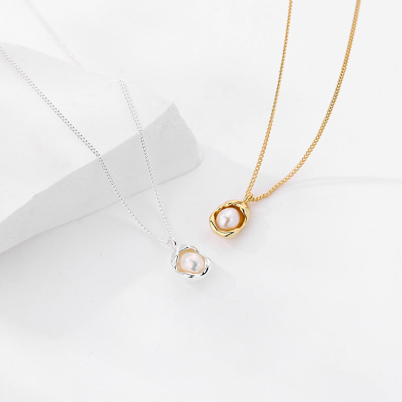 S925 Sterling Silver Pearl Necklace