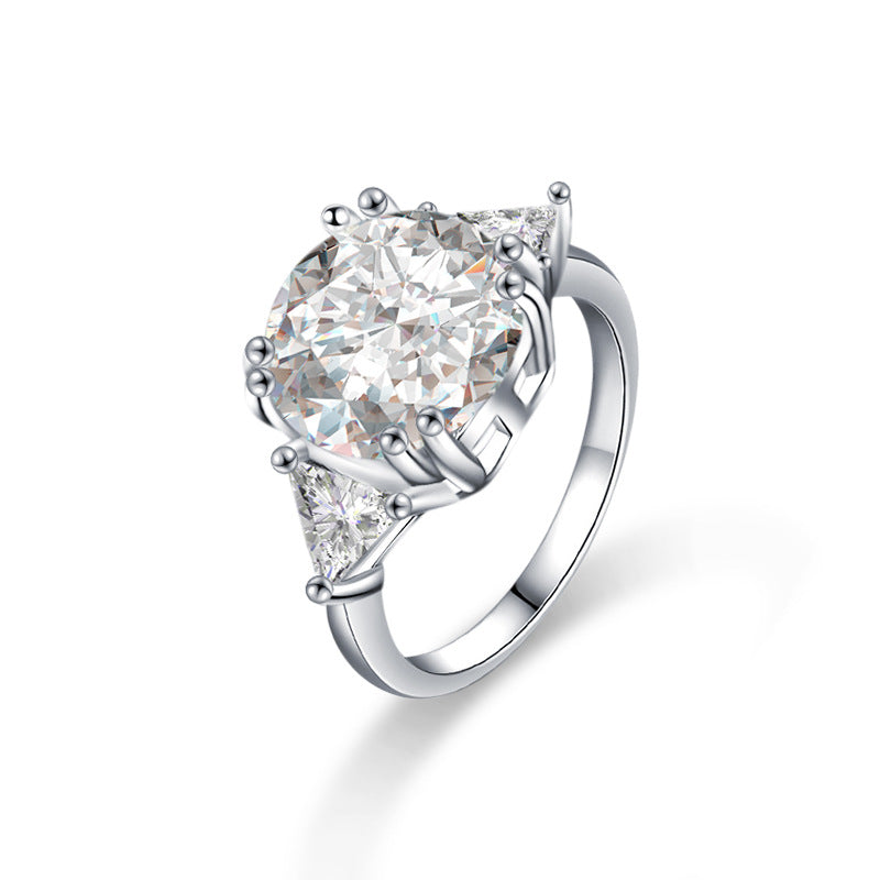 S925 Sterling Silver "Three Lifetimes Love" Moissanite Ring