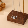 925 Sterling Silver Zircon Figure-8 Necklace