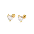 S925 Sterling Silver Christmas Heart-Shaped Antler Earrings