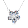 S925 Sterling Silver Cherry Blossom Moissanite Pendant Necklace
