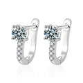 S925 Sterling Silver Moissanite Classic U-Shaped Earrings