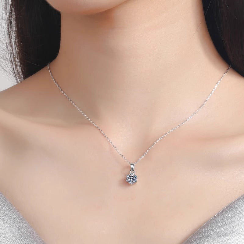 S925 Sterling Silver Moissanite True Love Forever Necklace