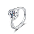 S925 Sterling Silver “Angel‘s Kiss” Moissanite Engagement Ring