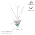 S925 Sterling Silver Triangle Pendant Zircon Necklace