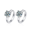 S925 Sterling Silver Moissanite Classic Four-Prong Stud Earrings
