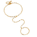 925 Silver Super Shiny Tile Chain Finger Chain Bracelet