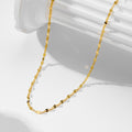 S925 Silver 18K Gold Plating Tile Choker Necklace