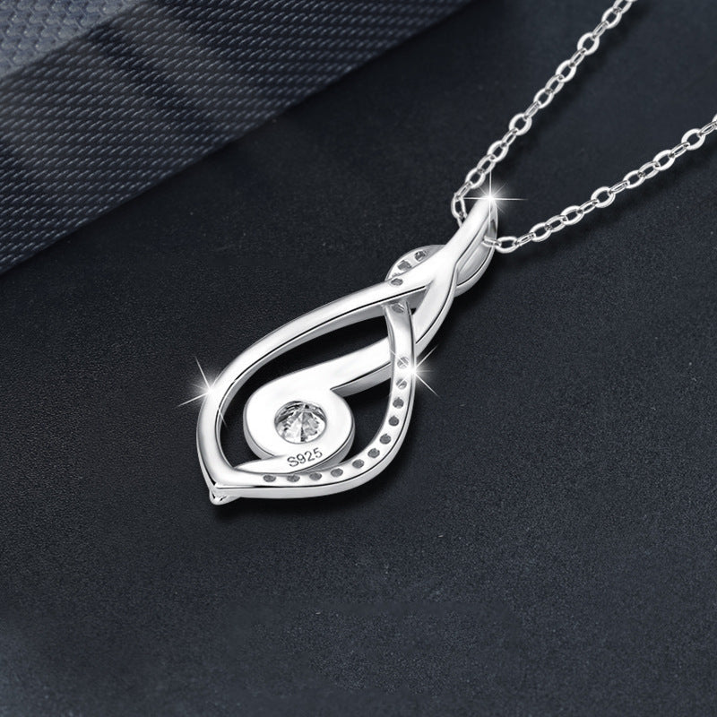 S925 Sterling Silver Twist Moissanite Necklace