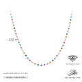 Dopamine Colored Zirconium Necklace in 925 Sterling Silver