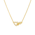 S925 Sterling Silver Lucky 8-Word Unlimited Heart-Shaped Zircon Necklace