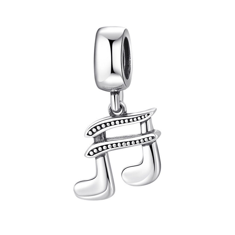 S925 Sterling Silver Music Note Bracelet Necklace Pendant