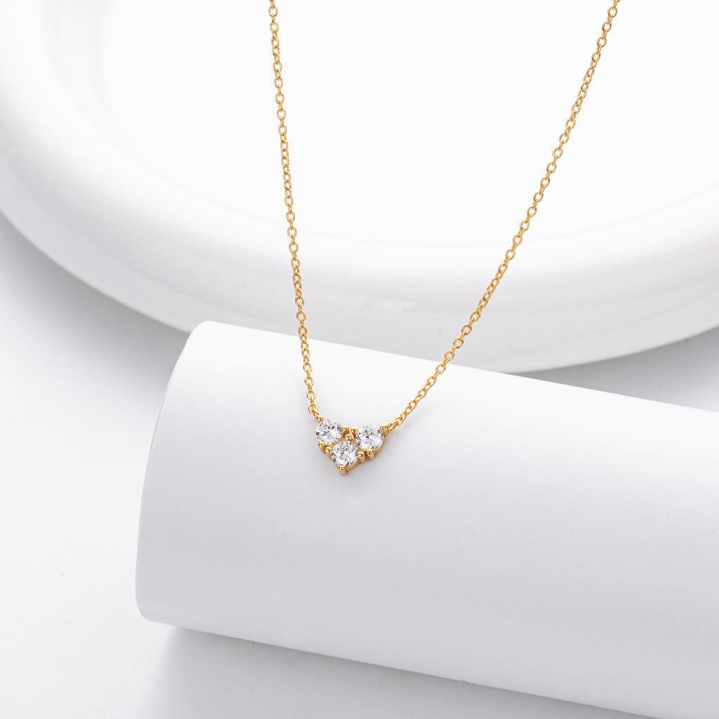 S925 Sterling Silver Niche Design Zirconia Necklace
