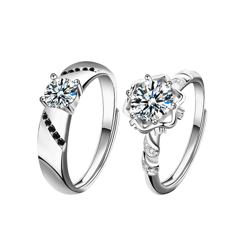S925 Sterling Silver Moissanite Wedding Ring