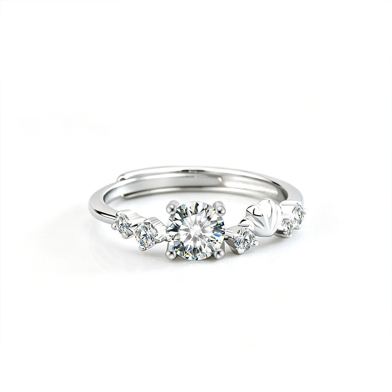 S925 Sterling Silver Mermaid Moissanite Ring