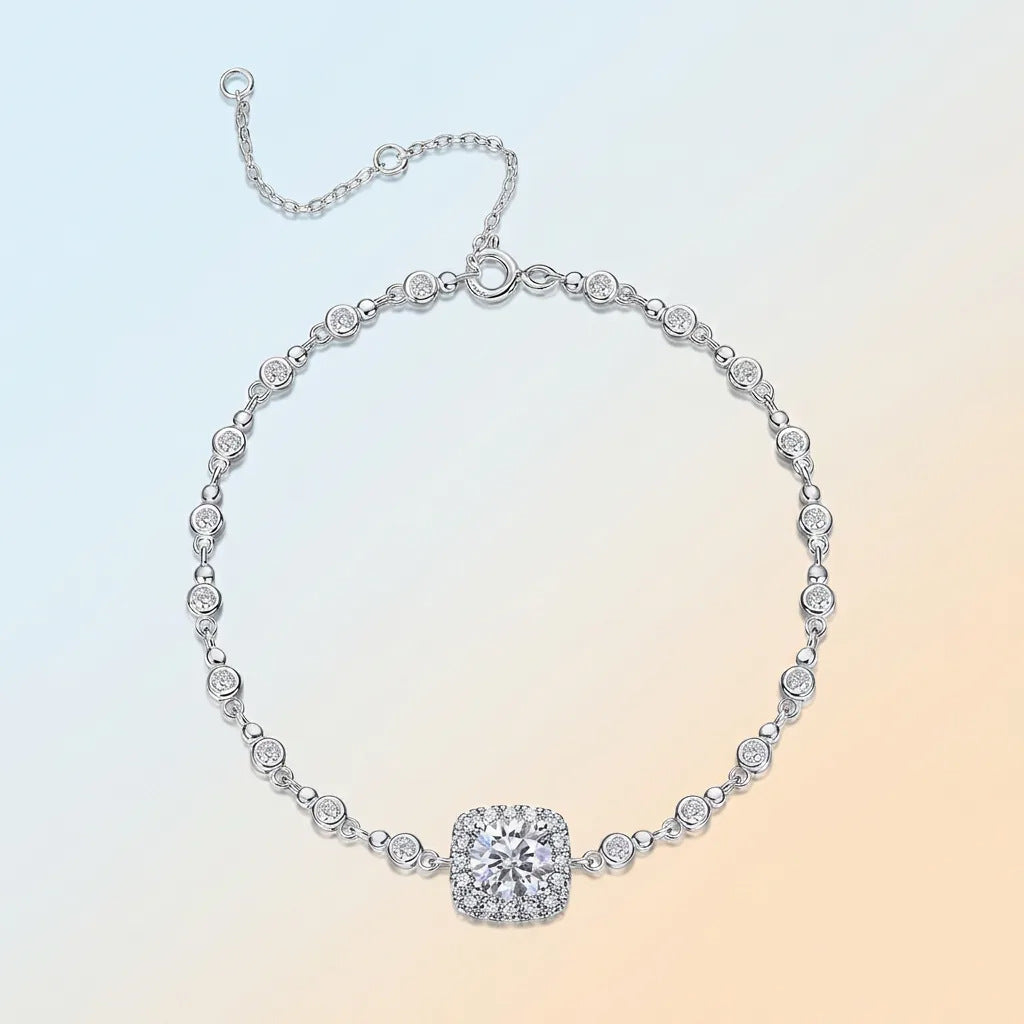 New Moissanite S925 Sterling Silver Bracelet