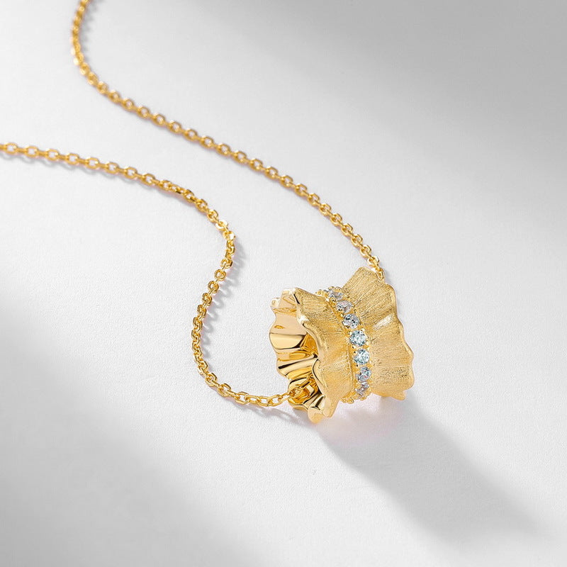 S925 Sterling Silver Gold-Plated Zircon Necklace
