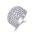 S925 Sterling Silver Large Moissanite Ring