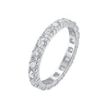 S925 Silver Moissanite Solid-Band Ring