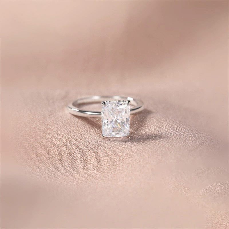 925 Silver Plain Ring Set with 3 Carat Silver Ring