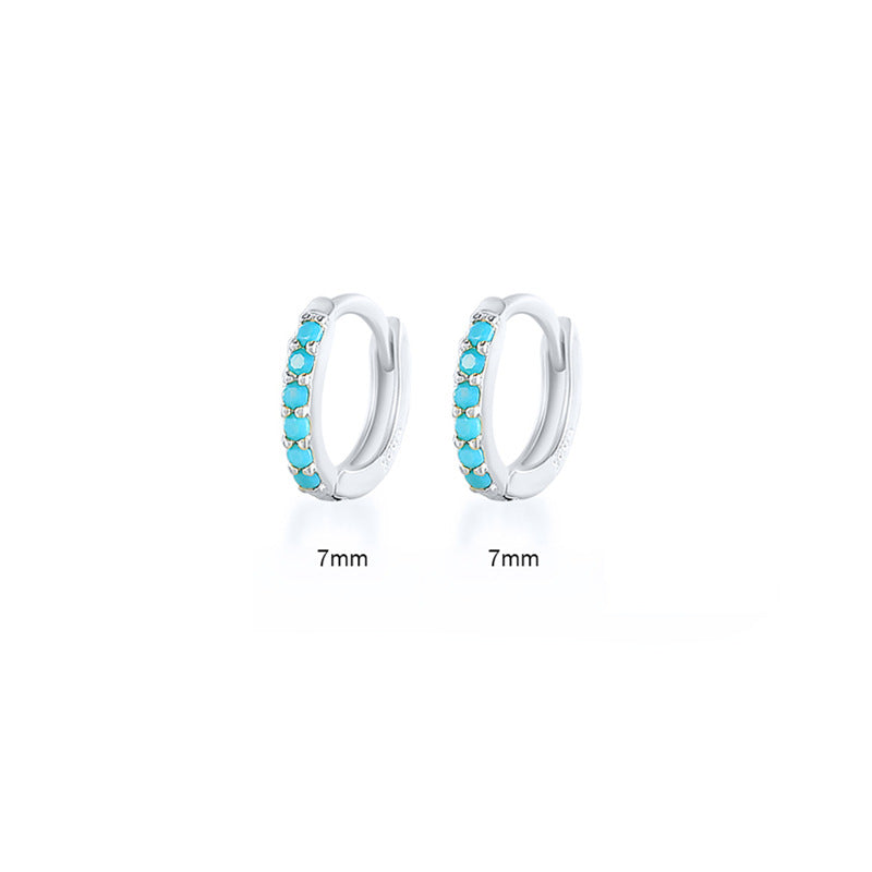 925 Sterling Silver & Zircon Hoop Earrings (men and women)
