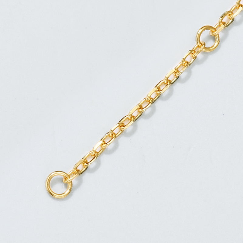 S925 Sterling Silver Gold Plated Adjustable Length Necklace