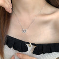 S925 Sterling Silver Necklace with Micro-set Zirconia