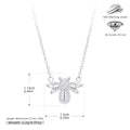S925 pure silver fashionable zirconia bee-shaped necklace