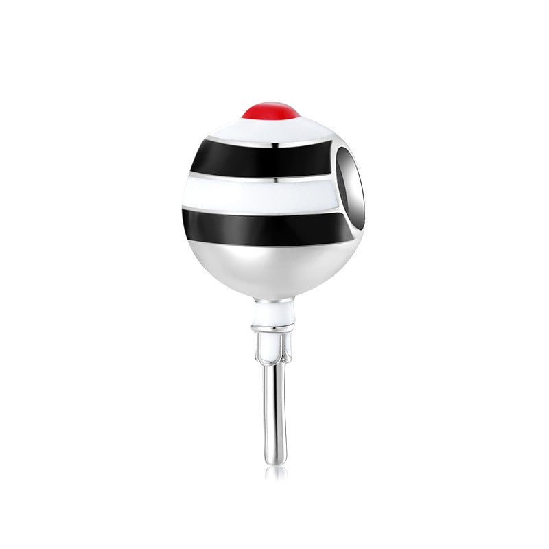 S925 Sterling Silver Lollipop Bead Pendant