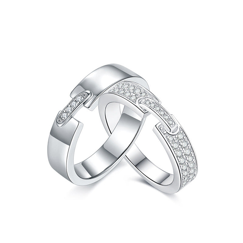 S925 Sterling Silver Moissanite Engagement Ring
