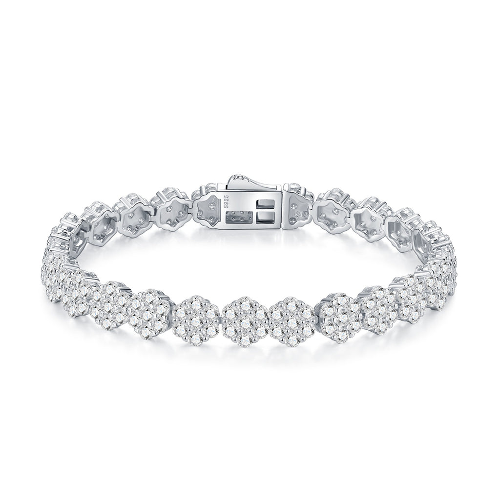 New S925 silver bracelet fully set with moissanite