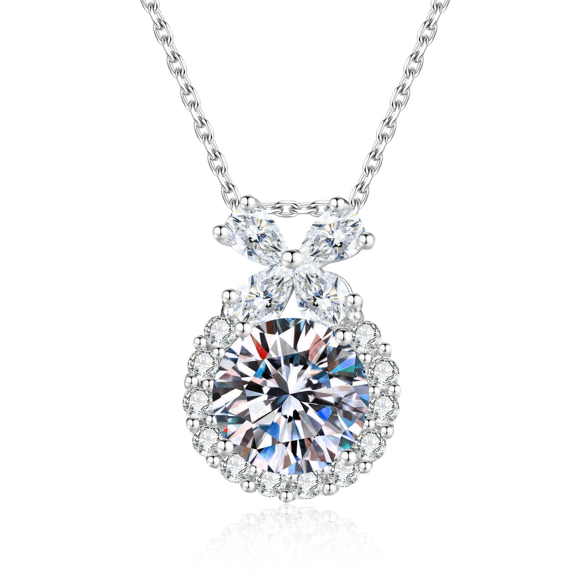 S925 Silver Moissanite Pendant Necklace