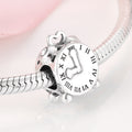 S925 Sterling Silver Creative Alarm Clock Beaded Pendant
