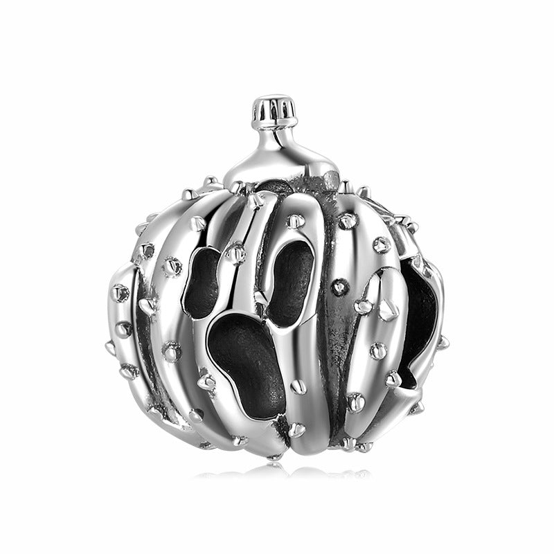 S925 Sterling Silver Creative Cactus Beads Pendant