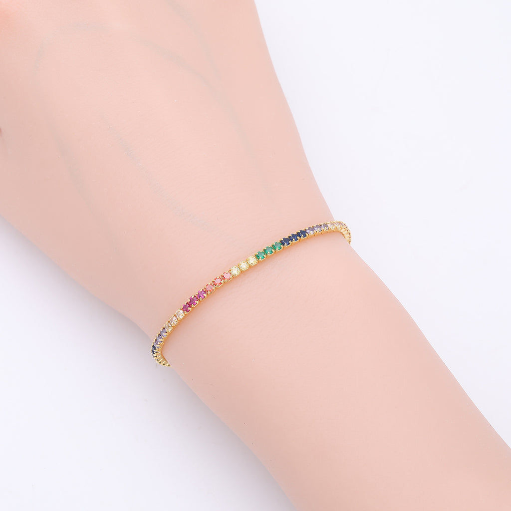 S925 Colorful Zircon Bracelet