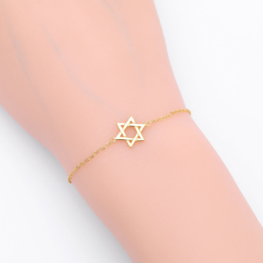 S925 Sterling Silver Hexagram Bracelet