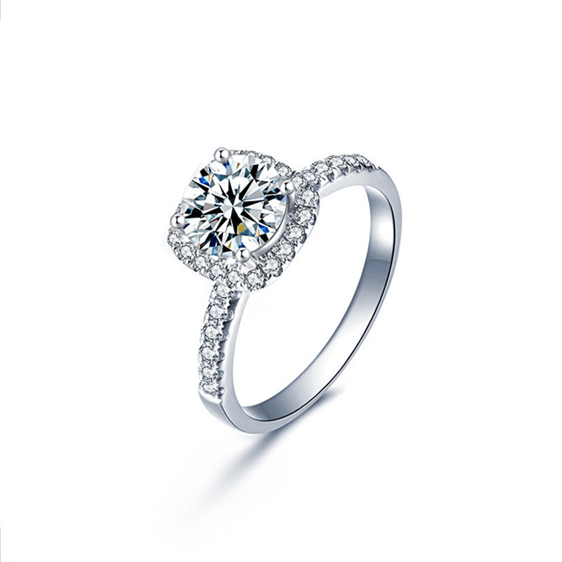 S925 Sterling Silver Moissanite Ring Couple Rings