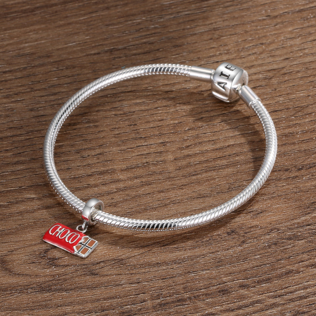 S925 Sterling Silver Chocolate Bead Pendant