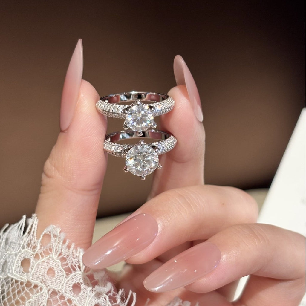 S925 Sterling Silver Moissanite Ring
