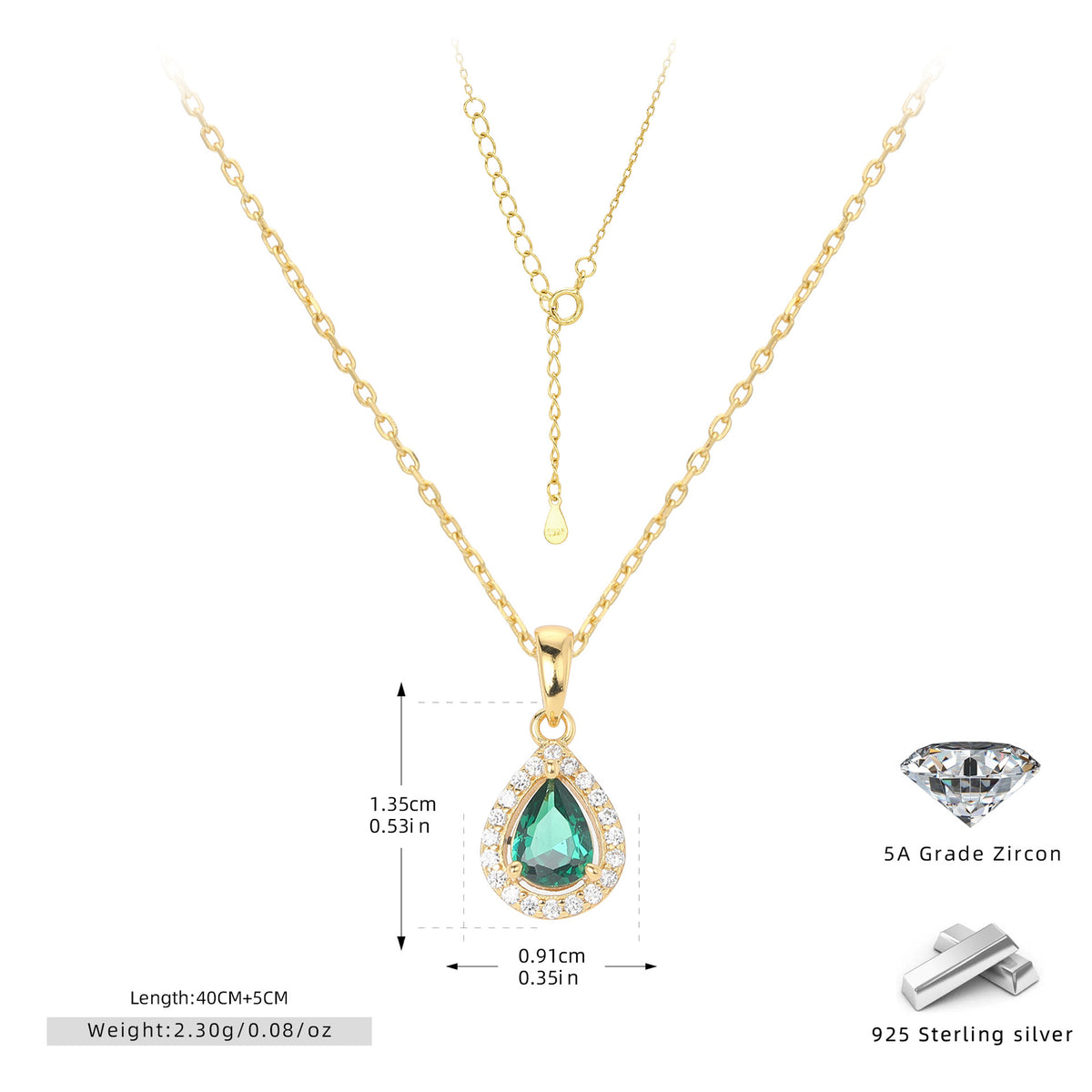 European and American style double-layer zircon earrings and light luxury zircon necklace