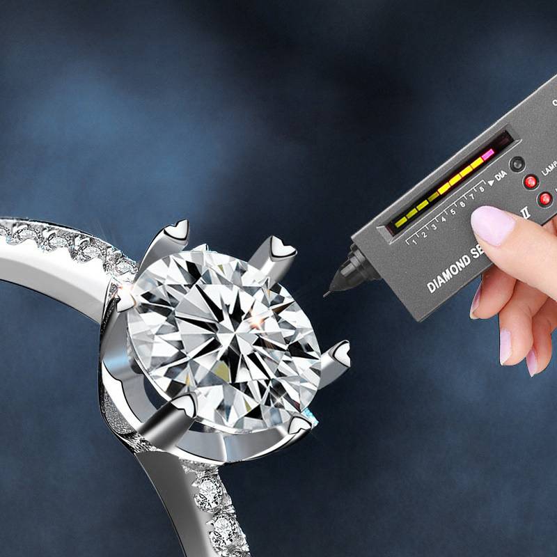 S925 Sterling Silver Six-Pointed Star Snowflake Moissanite Ring