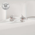 S925 Sterling Silver Halloween Witch Hat Ghost Non-Pierced Ear Clip